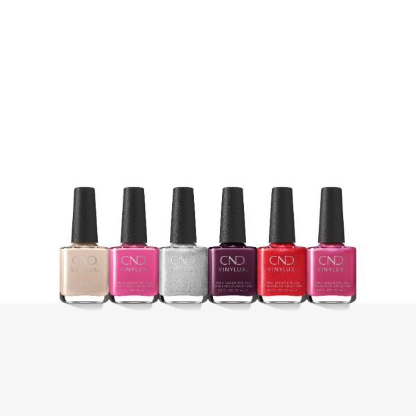 CND™ VINYLUX™ Long Wear Polish
Featured Benefits: Delivers fast-drying color and 7-day wear and gel-like shine with an easy, 2-step application. CND™ VINYLUX™ Long Wear Polish Top Coat features a fast-drying formula with increased durability when exposed to natural light. CND™ VINYLUX™ Gel-like Effect is a strong top coat that adds volume and helps protect nails, while keeping a flawless 7-day wear and gel-like shine.

Availability: Available internationally January 1, 2023 at salons nationwide; Visit CND.com/VINYLUX for more information. 
